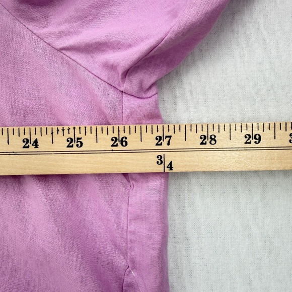 UNIVERSAL STANDARD Aix Linen Button Up Button Up Women Medium Pink Long Sleeve - Picture 16 of 16